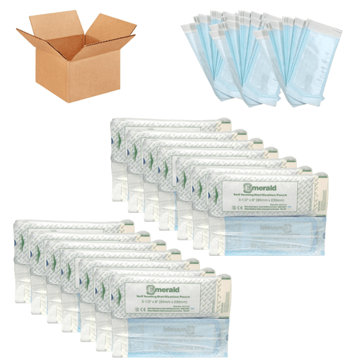 Self Sealing Sterilization Pouch (Case/20pack) Long (3-1/2" x 9-1/2") - Angelina Nail Supply NYC