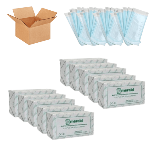 Self Sealing Sterilization Pouch (Case/20pack) Short (3-1/2" x 7-1/2") - Angelina Nail Supply NYC