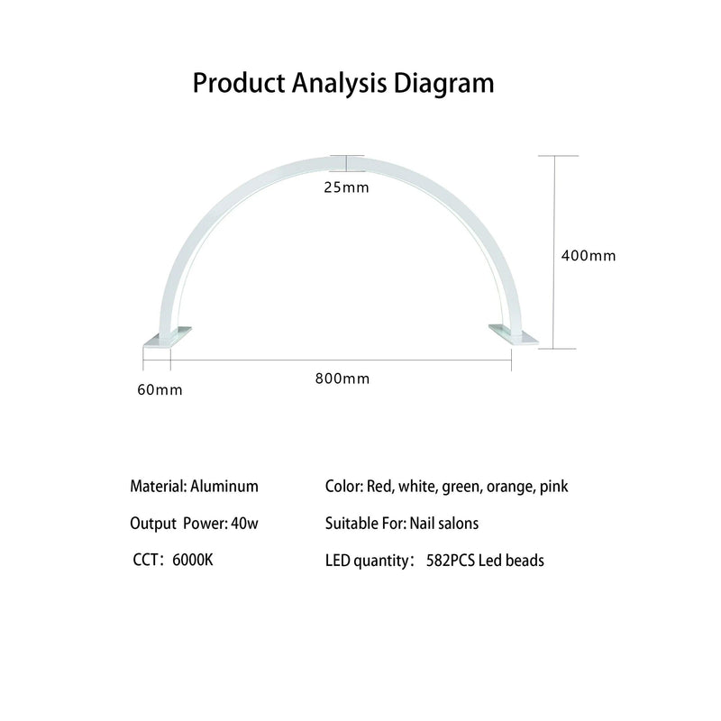 Sumika Arch LED Table Lamp - Angelina Nail Supply NYC