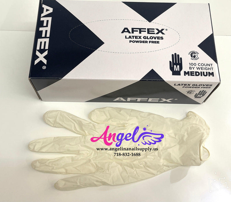 Affex Latex Glove - Powder Free(Small - Case/10 boxes) - Angelina Nail Supply NYC