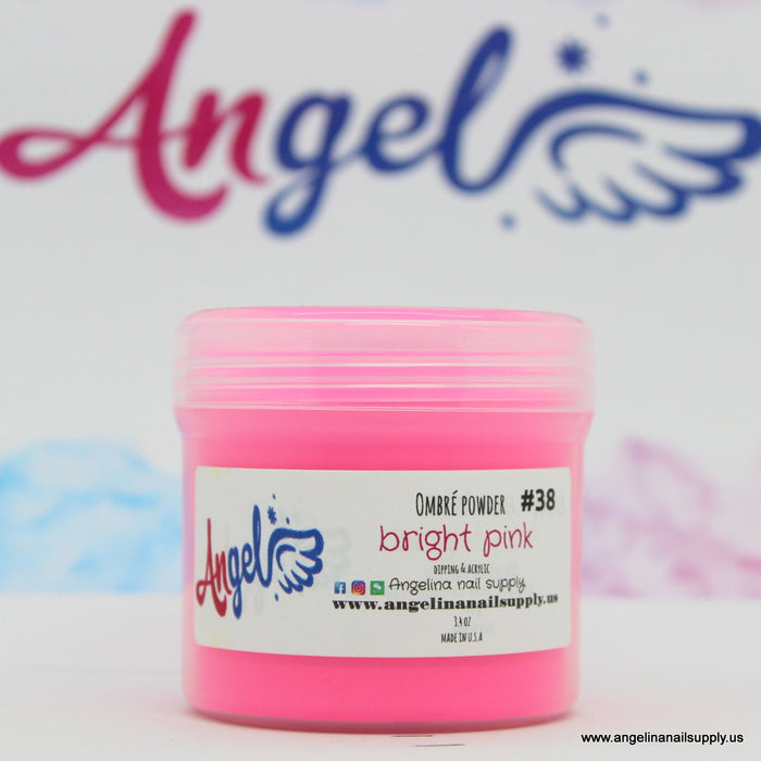 Angel Ombre Powder 38 Bright Pink - Angelina Nail Supply NYC