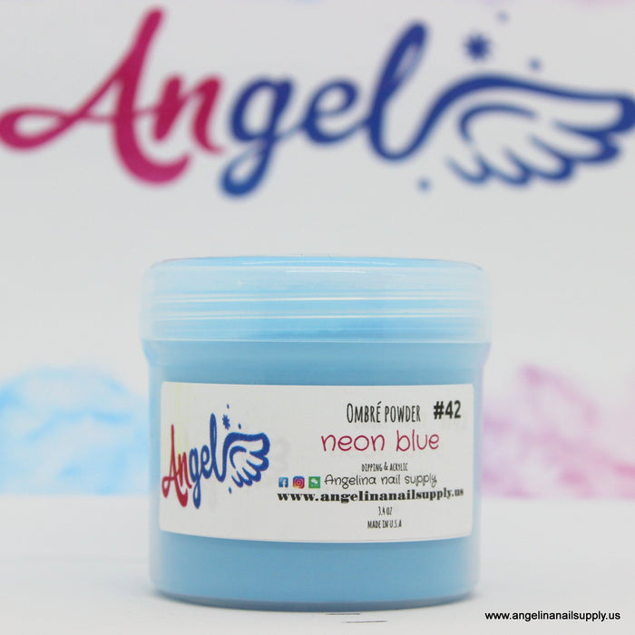 Angel Ombre Powder 42 Neon Blue - Angelina Nail Supply NYC
