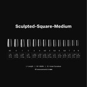 Aprés Box of Tips Sculpted - Square - Medium 2.0 - Angelina Nail Supply NYC