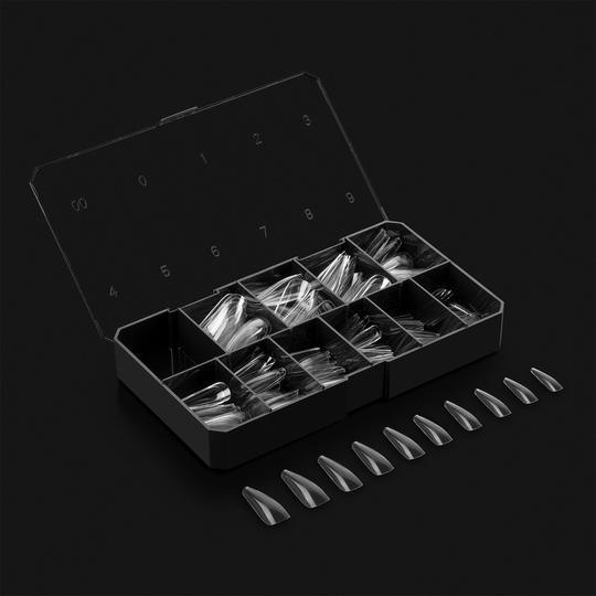 Aprés Box of Tips Sculpted Tapered - Coffin - Extra Long - Chaun Legend - Angelina Nail Supply NYC