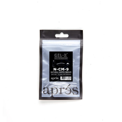 Aprés Refill Bags Natural Coffin Medium (50pcs/pack) - Angelina Nail Supply NYC