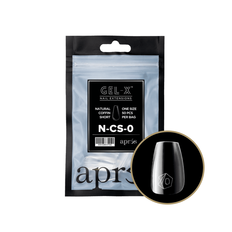 Aprés Refill Bags Natural Coffin Short (50pcs/pack) - Angelina Nail Supply NYC