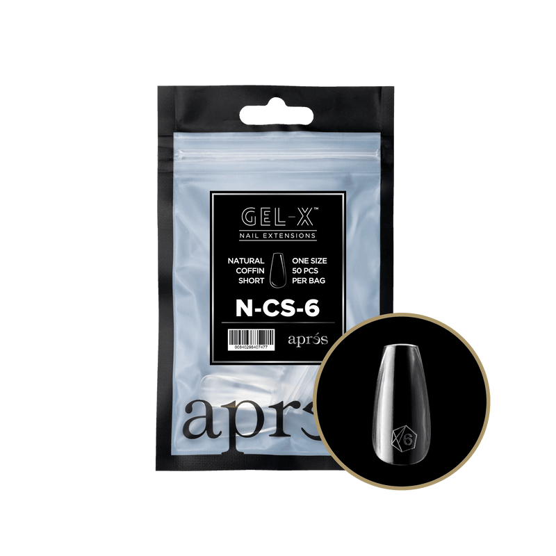 Aprés Refill Bags Natural Coffin Short (50pcs/pack) - Angelina Nail Supply NYC