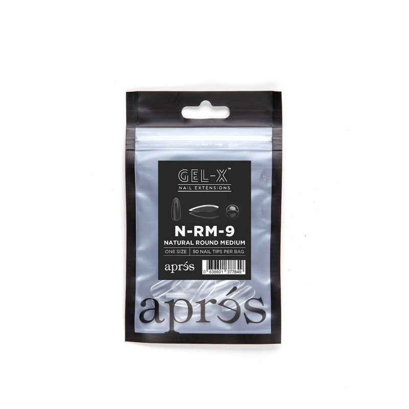 Aprés Refill Bags Natural Round Medium (50pcs/pack) - Angelina Nail Supply NYC