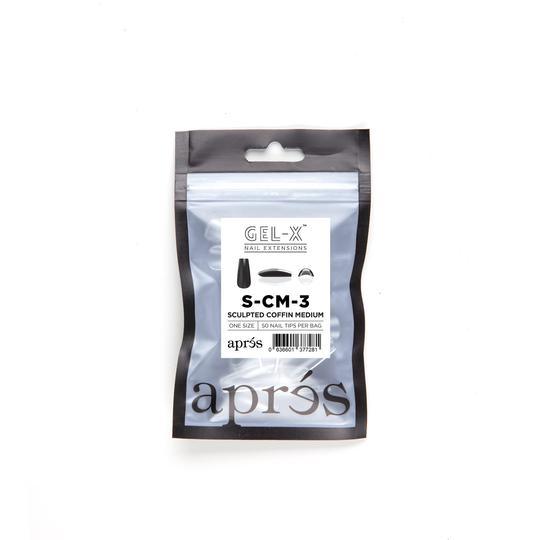 Aprés Refill Bags Sculpted Coffin Medium (50pcs/pack) - Angelina Nail Supply NYC