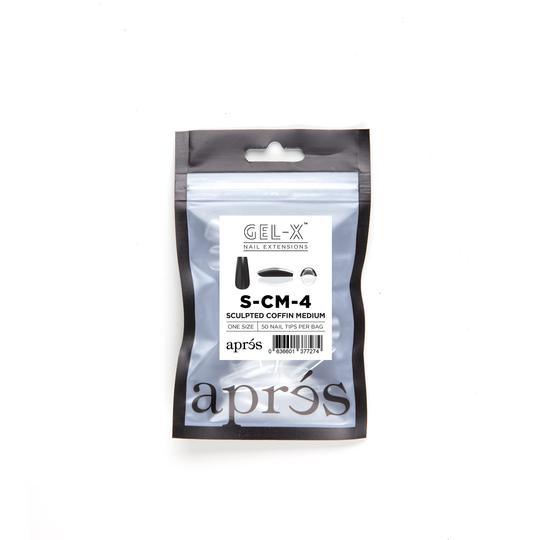 Aprés Refill Bags Sculpted Coffin Medium (50pcs/pack) - Angelina Nail Supply NYC