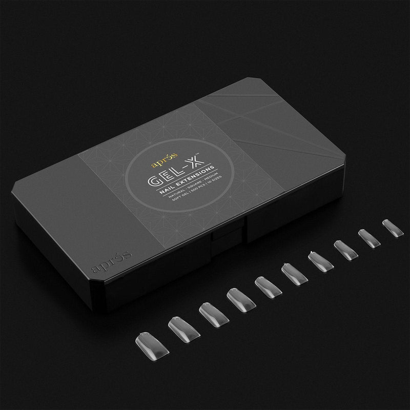 Aprés Tips Natural - Square - Medium - Angelina Nail Supply NYC