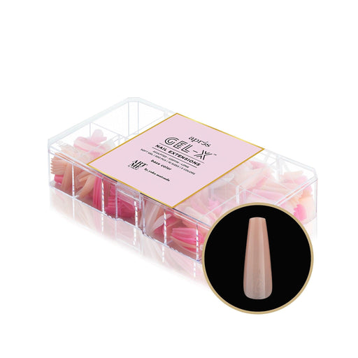 Aprés Tips Sculpted - Coffin - Long - Base Color - Angelina Nail Supply NYC