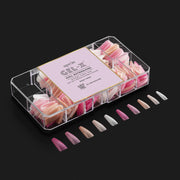 Aprés Tips Sculpted - Coffin - Long - Base Color - Angelina Nail Supply NYC