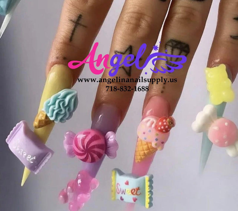 Candy, Lollipop & Gummy 3D Nail Design - Angelina Nail Supply NYC