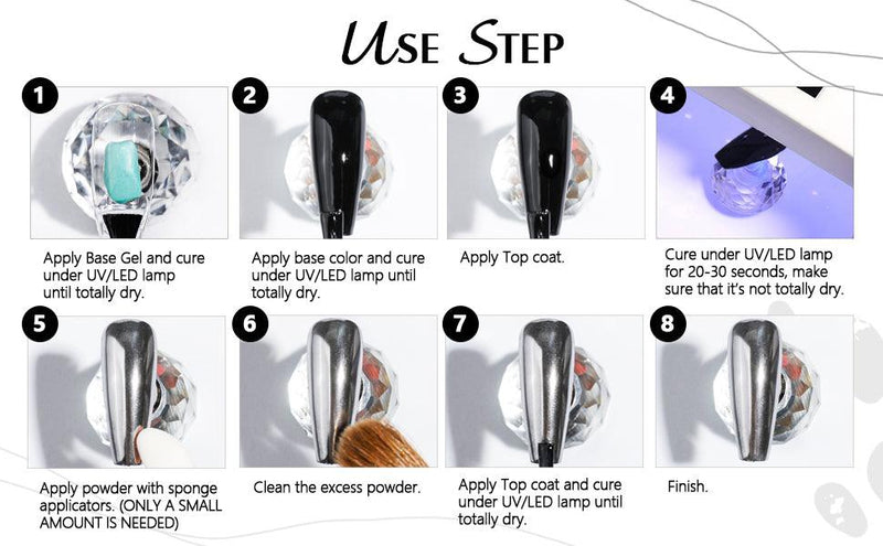 Chrome Mirror Powder Pigment MCB09 - Angelina Nail Supply NYC