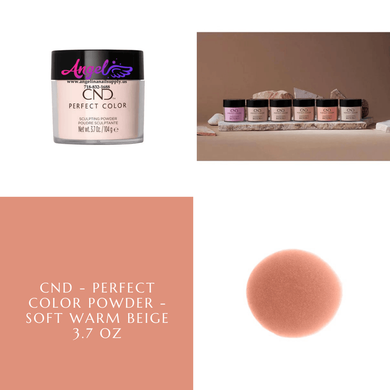 CND - Perfect Color Powder - Soft Warm Beige 3.7 oz - Angelina Nail Supply NYC