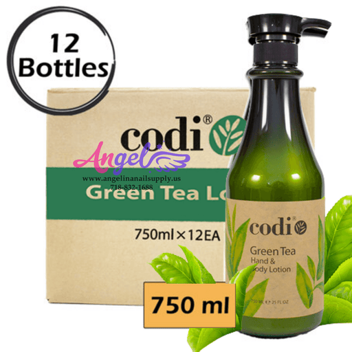 Codi Lotion Bottle Green Tea 25oz (Box/12 Bottles) - Angelina Nail Supply NYC