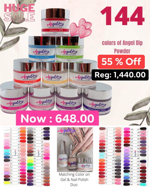 Combo 144 Colors Dip Powder - Angelina Nail Supply NYC