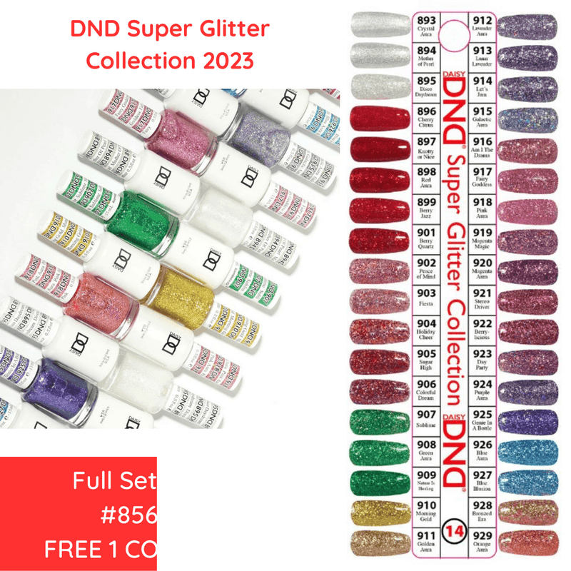 DND14 Collection #14 Super Glitter (Full Set 36 colors #893 - #929 DND14) - Angelina Nail Supply NYC