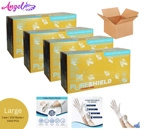 Gloves Pureshield (Large - Case / 10 boxes / 1000 PCS) - Angelina Nail Supply NYC