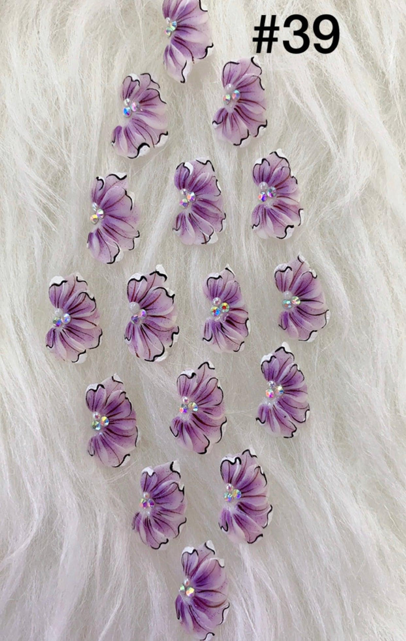 Handmade Nail 3D Flower (#031 - #040) - Angelina Nail Supply NYC