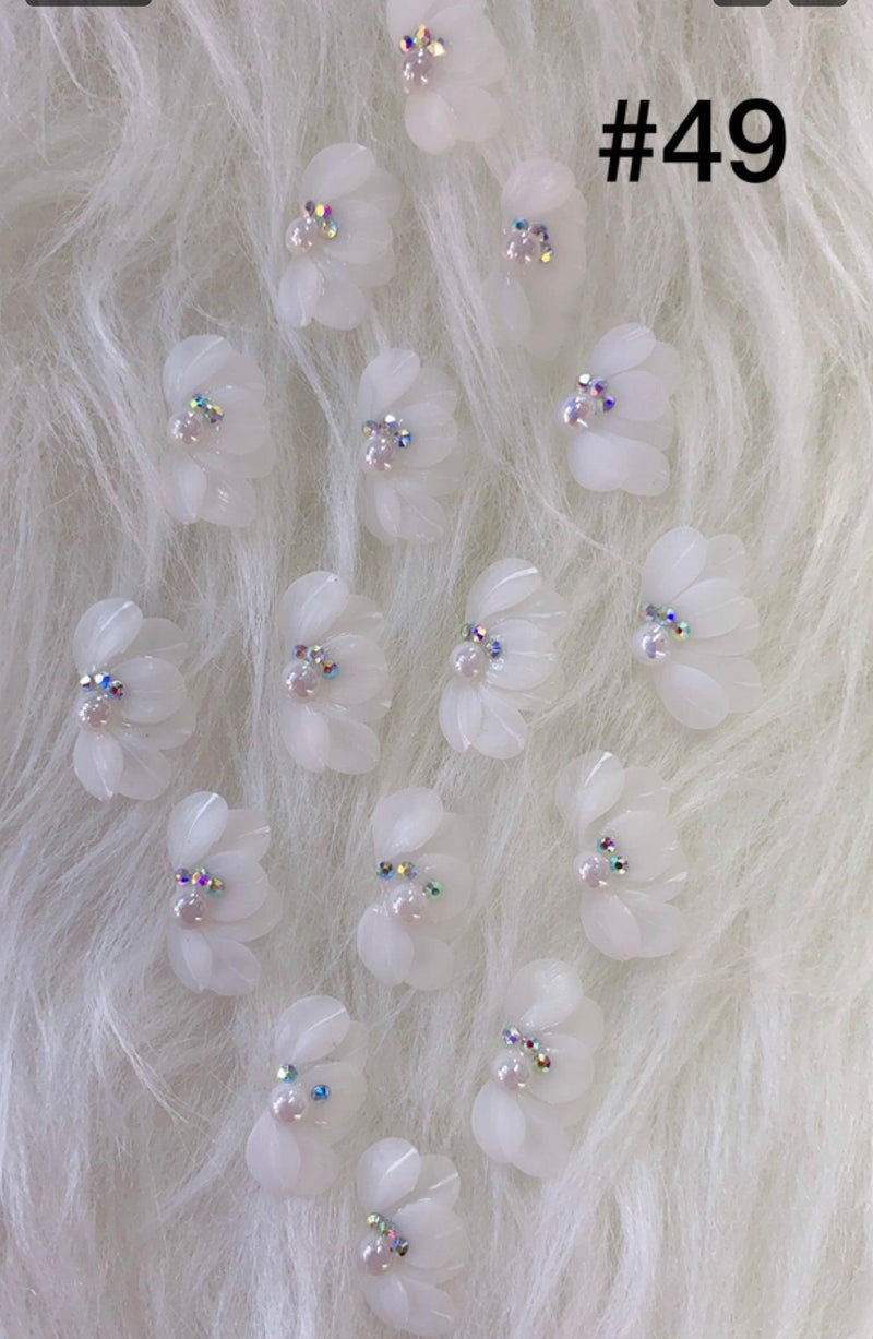 Handmade Nail 3D Flower (#041 - #050) - Angelina Nail Supply NYC