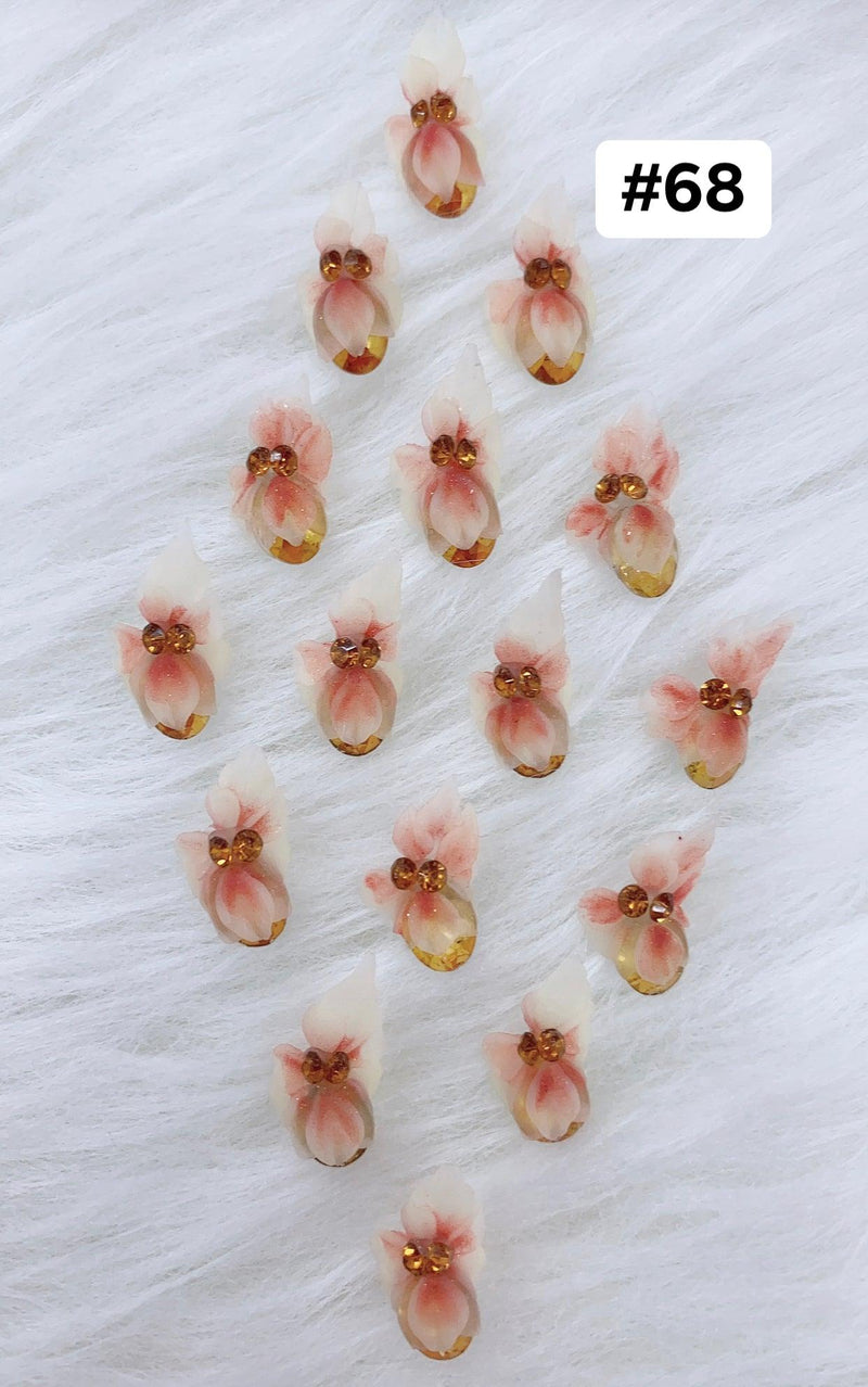 Handmade Nail 3D Flower (#061 - #070) - Angelina Nail Supply NYC