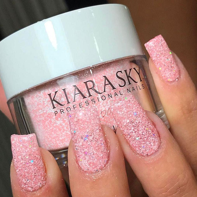 KIARA SKY DIP POWDER D496 PINKING OF SPARKLE - Angelina Nail Supply NYC