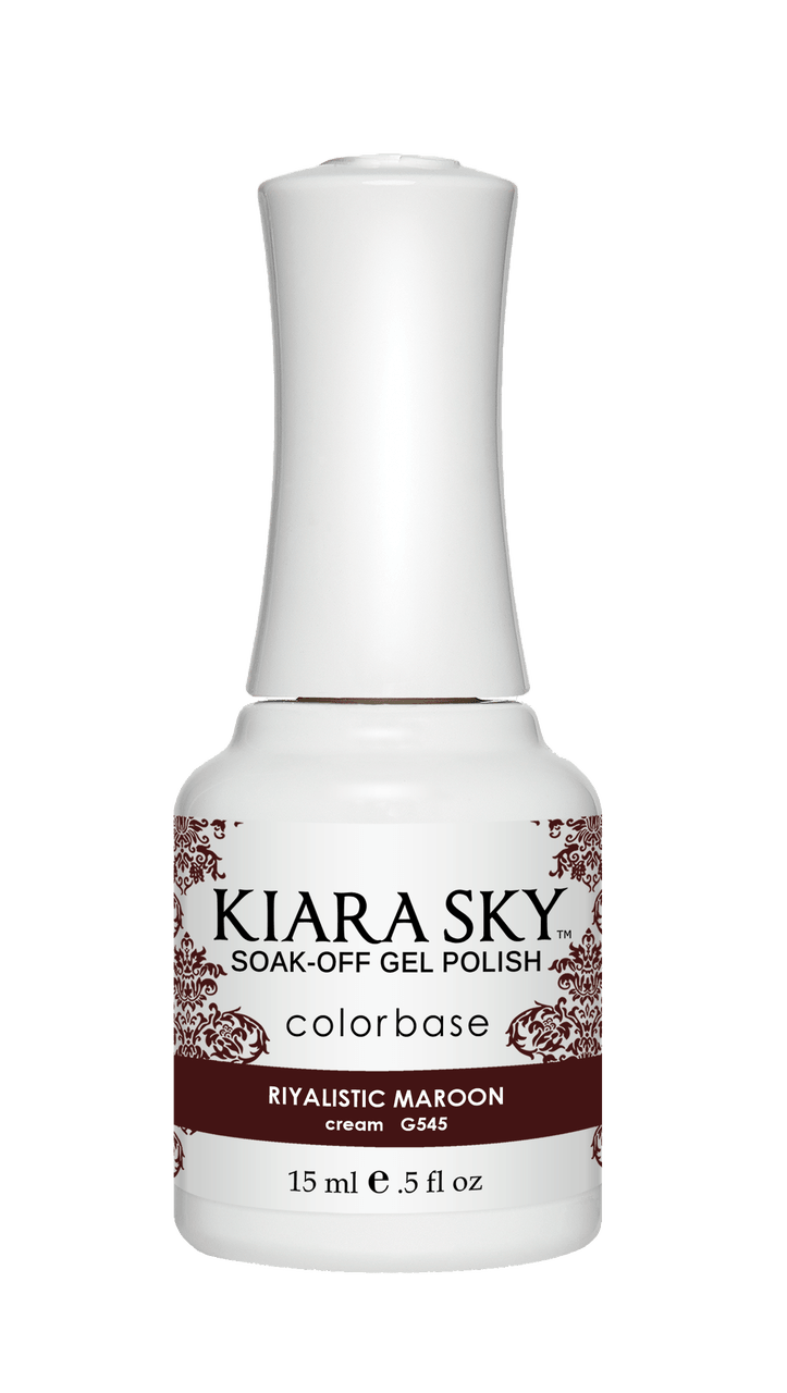 Kiara Sky Gel Color 545 Riyalistic Maroon - Angelina Nail Supply NYC
