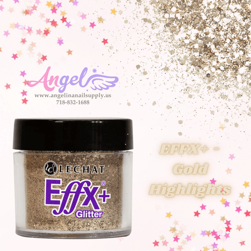 Lechat Glitter EFFX+-18 Gold Highlights - Angelina Nail Supply NYC