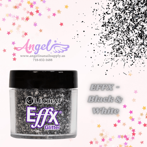 Lechat Glitter EFFX-35 Black & White - Angelina Nail Supply NYC