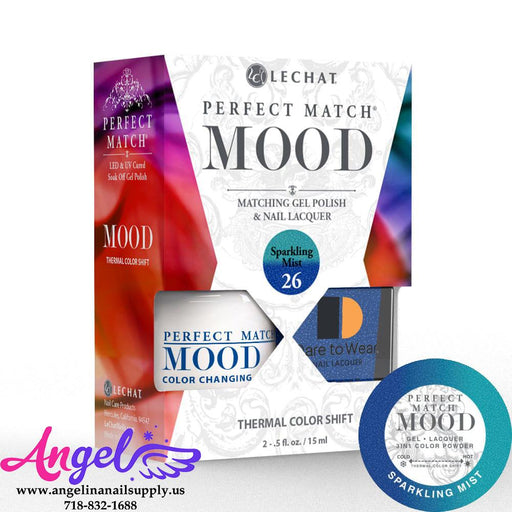 Lechat Mood Gel Duo 26 Sparkling Mist - Angelina Nail Supply NYC