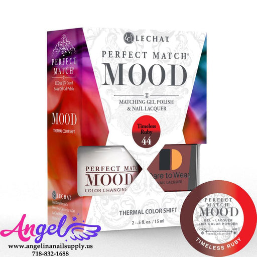Lechat Mood Gel Duo 44 Timeless Ruby - Angelina Nail Supply NYC