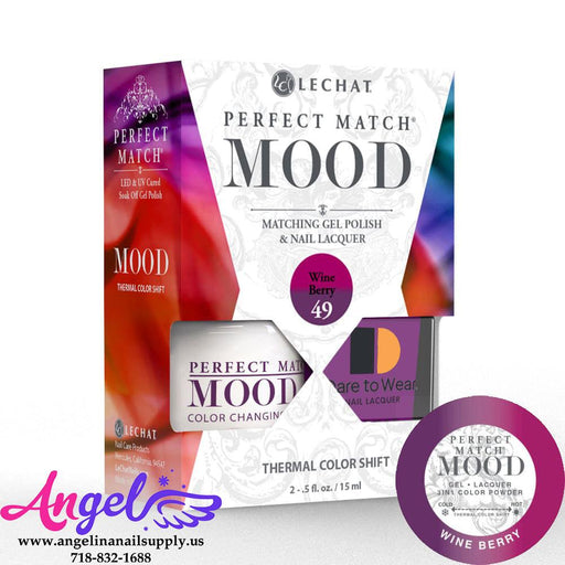Lechat Mood Gel Duo 49 Wine Berry - Angelina Nail Supply NYC