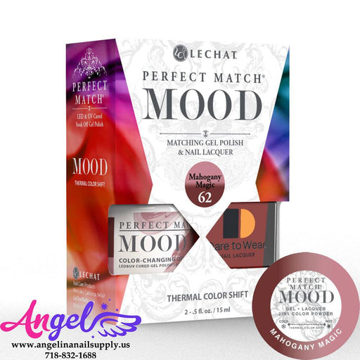 Lechat Mood Gel Duo 62 Mahogany Magic - Angelina Nail Supply NYC