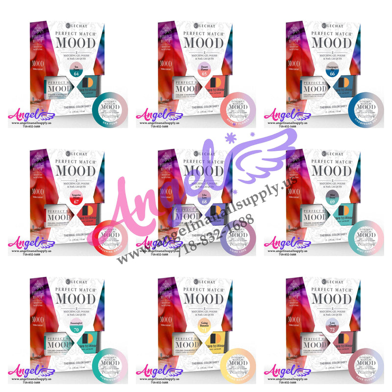Lechat Mood Gel Duo Full Set 72 Colors - Angelina Nail Supply NYC