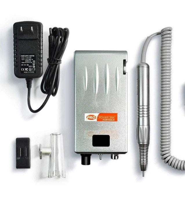 Medicool Pro Power 35K Portable Filing Machine Silver | Nail Drill - Angelina Nail Supply NYC
