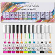 Nail Art Gel Set 12 Colors - Angelina Nail Supply NYC