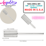 Nail Drill Bit - SM - 3/32 - Large Barrel - Angelina Nail Supply NYC