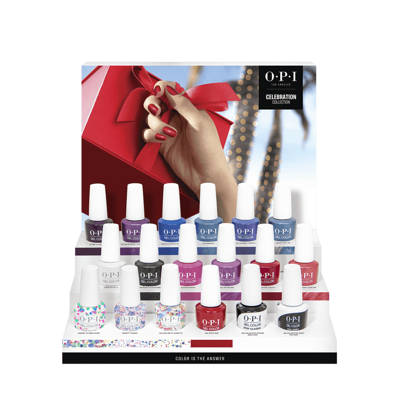 OPI Gel Colors - The Celebration Collection 16 Colors & Base - Top Combo | Holiday 2021 - Angelina Nail Supply NYC