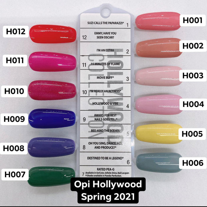 OPI Nail Lacquer - Hollywood Collection 12 Colors - Angelina Nail Supply NYC