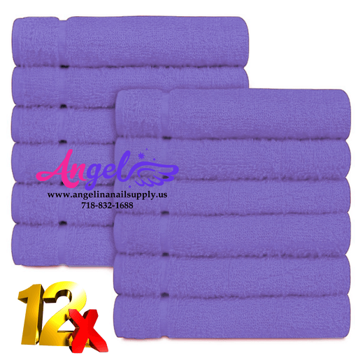 Pedicure Towel - Purple (Box of 144) - Angelina Nail Supply NYC