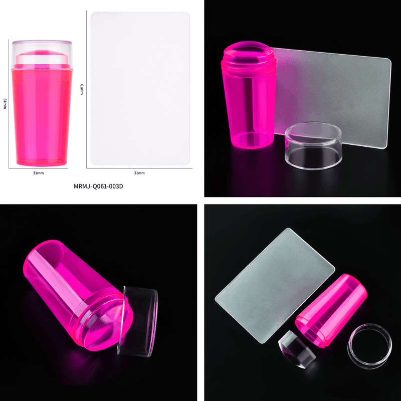 Silicon Stamper & Scraper Set - Angelina Nail Supply NYC