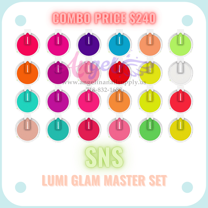 SNS Dip Powder Lumi Glam Master Set - Angelina Nail Supply NYC