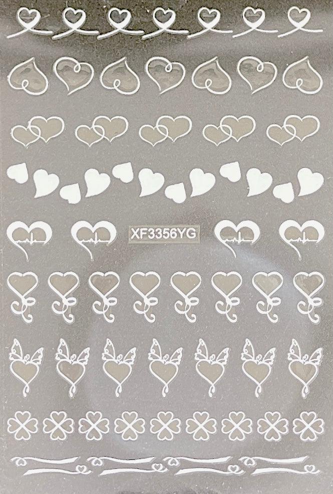 Sticker Valentine & Heart - Angelina Nail Supply NYC